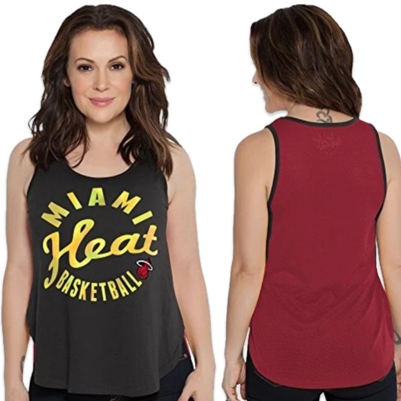 Touch by Alyssa Milano Tops - NWT [Touch by Alyssa Milano] Miami Heat NBA Sleeveless Tank Top Women’s Medium